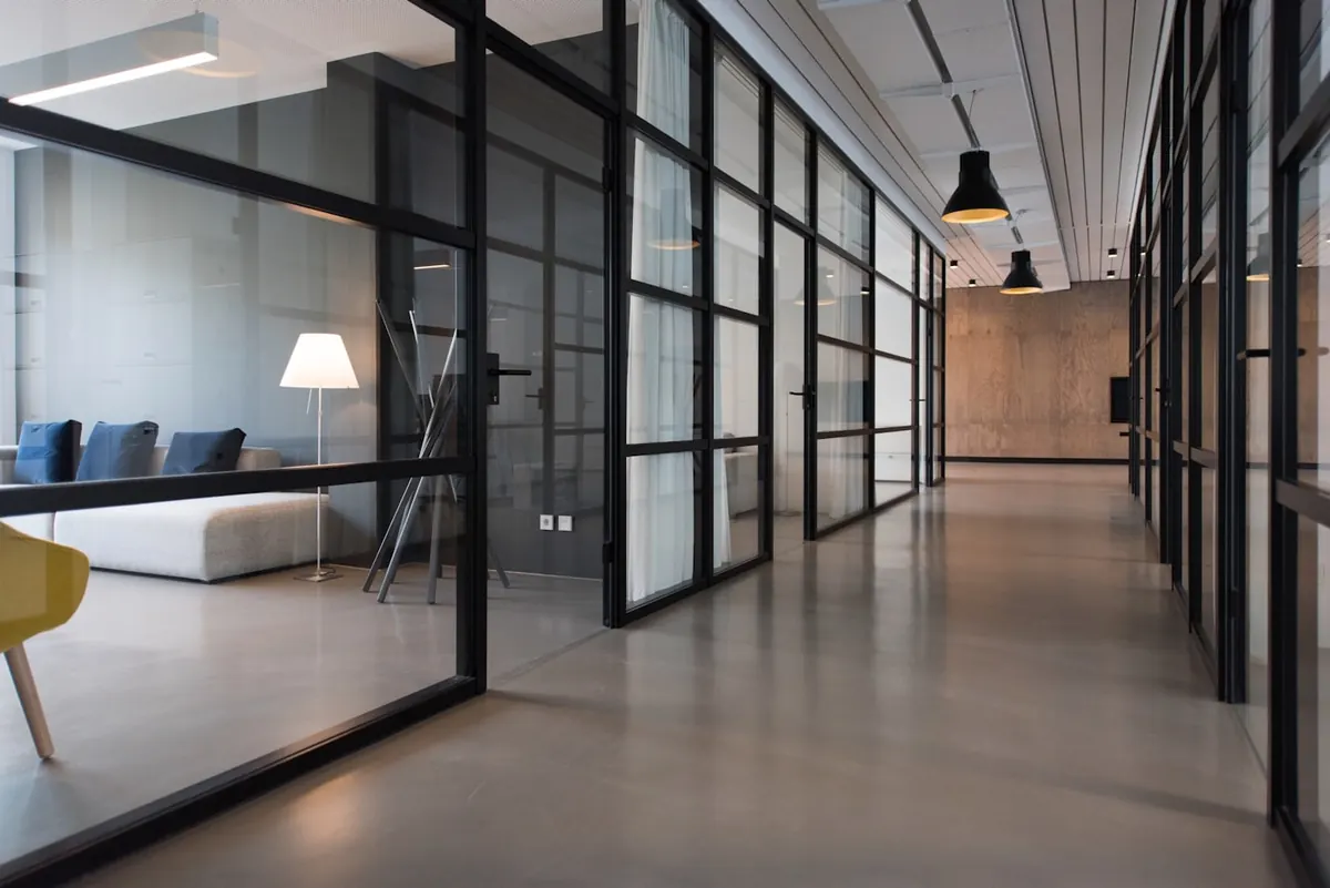 An office building lobby